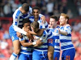 Garath McCleary of Reading celebrates scoring his side's second goal during the Sky Bet Championship match between Bristol City and Reading at Ashton Gate on September 19, 2015