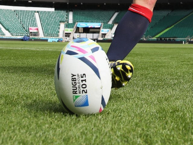 A Rugby World Cup 2015 ball at Twickenham on September 17, 2015
