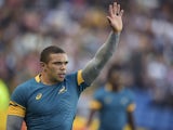 South Africa's wing Bryan Habana waves before a Pool B match of the 2015 Rugby World Cup between South Africa and Japan at the Brighton community stadium in Brighton, south east England on September 19, 2015