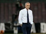 Head coach of Lazio Stefano Pioli prior the Serie A match between SSC Napoli and SS Lazio at Stadio San Paolo on September 20, 2015 in Naples, Italy.