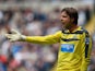 Tim Krul of Newcastle United in action during the Barclays Premier League match between Newcastle United and Arsenal at St James' Park on August 29, 2015 in Newcastle upon Tyne, United Kingdom.