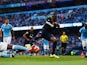 Diafra Sakho of West Ham United scores his team's second goal during the Barclays Premier League match between Manchester City and West Ham United at Etihad Stadium on September 19, 2015