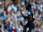 Victor Moses of West Ham United celebrates scoring the opening goal during the Barclays Premier League match between Manchester City and West Ham United at Etihad Stadium on September 19, 2015 