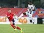 Rennes' Malian midfielder Yacouba Sylla (R) vies with Ajaccio's French defender David Ducourtioux during the French L1 football match GFC Ajaccio (GFCA) against Rennes (SRFC) on September 23, 2015