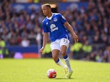 Brendan Galloway of Everton in action during the Barclays Premier League match between Everton and Chelsea at Goodison Park on September 12, 2015 in Liverpool, United Kingdom. 