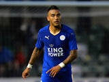 Danny Simpson of Leicester City during the Pre Season Friendlly match between Lincoln City and Leicester City at Sincil Bank Stadium on July 21, 2015