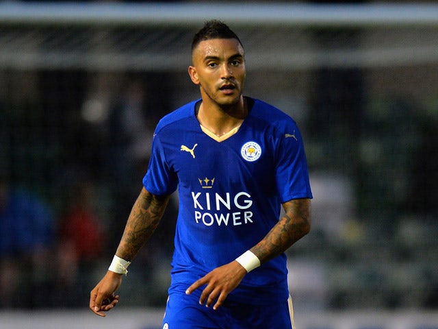 Danny Simpson of Leicester City during the Pre Season Friendlly match between Lincoln City and Leicester City at Sincil Bank Stadium on July 21, 2015