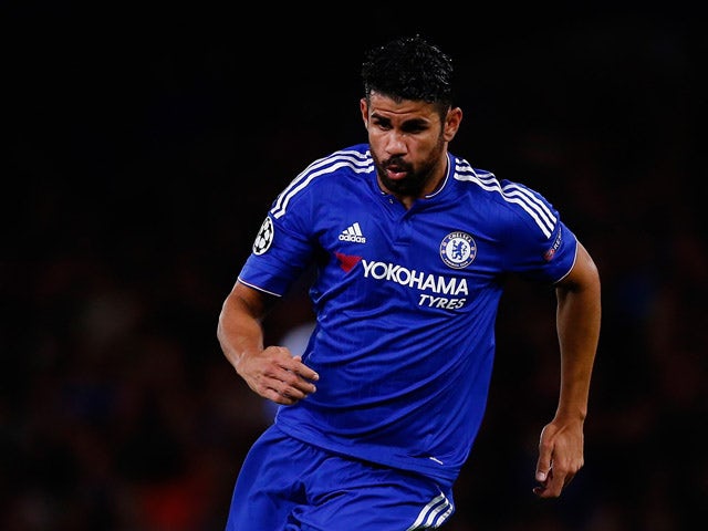 Diego Costa of Chelsea in action during the UEFA Champions League Group G match between Chelsea and Maccabi Tel-Aviv at Stamford Bridge on September 16, 2015