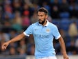 Gael Clichy of Manchester City controls the ball during the international friendly match between Melbourne City and Manchester City at Cbus Super Stadium on July 18, 2015