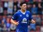 Gareth Barry of Everton in action during a pre season friendly match between Heart of Midlothian and Everton FC at Tynecastle Stadium on July 26, 2015