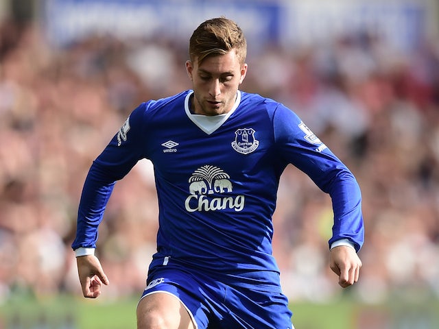 Gerard Deulofeu of Everton in action during the Barclays Premier League match between Swansea City and Everton on September 19, 2015 in Swansea, United Kingdom.