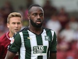 Hiram Boateng of Plymouth Argyle in action during the Sky Bet League Two match between Northampton Town and Plymouth Argyle at Sixfields Stadium on August 22, 2015