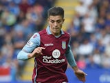 Jack Grealish of Aston Villa in action during the Barclays Premier League match between Leicester City and Aston Villa on September 13, 2015