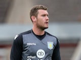 Jed Steer of Aston Villa looks on during the pre season friendly match between Swindon Town and Aston Villa at the County Ground on July 21, 2015