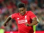 Joe Gomez of Liverpool FC looks to pass the ball during the international friendly match between Adelaide United and Liverpool FC at Adelaide Oval on July 20, 2015