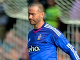 Goalkeeper Kelvin Davis of Southampton controls the ball during the friendly match between KVV Quick 1920 and FC Southampton at Sportpark De Vondersweijde on July 21, 2015 in Oldenzaal, Netherlands. 