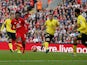 Liverpool's English striker Daniel Sturridge (2nd L) scores his team's third goal during the English Premier League football match between Liverpool and Aston Villa at the Anfield stadium in Liverpool, north-west England on September 26, 2015.