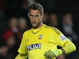 Maarten Stekelenburg of Southampton in action during the Capital One Cup Third Round match between MK Dons and Southampton at Stadium mk on September 23, 2015 in Milton Keynes, England. 