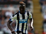 Massadio Haidara of Newcastle United in action during the Barclays Premier League match between Newcastle United and Arsenal at St James' Park on August 29, 2015