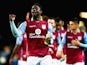 Micah Richards of Aston Villa celebrates victory after the Capital One Cup third round match between Aston Villa and Birmingham City at Villa Park on September 22, 2015 in Birmingham, England.