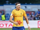 Mihai Macovei of Romania runs during the IRB Nations Cup rugby tournament match against Romania in Bucharest June 17, 2015