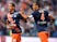 Montpellier's French defender Daniel Congre (L) and Montpellier's Brazilian defender Vitorino Hilton react after scoring a goal during the French L1 football match between MHSC Montpellier and Monaco, on September 24, 2015