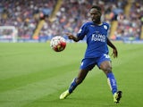 Nathan Dyer of Leicester in action during the Barclays Premier League match between Leicester City and Aston Villa on September 13, 2015 