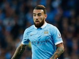 Nicolas Otamendi of Manchester City in action during the Barclays Premier League match between Manchester City and West Ham United at Etihad Stadium on September 19, 2015