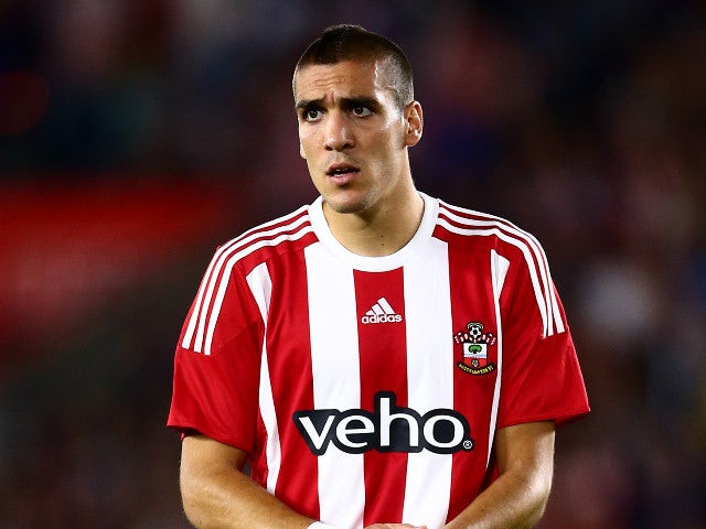 Oriol Romeu of Southampton looks on during the UEFA Europa League Play Off Round 1st Leg between Southampton and Midtjylland at St Mary's Stadium on August 20, 2015 in Southampton, England. 