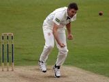 Paul Franks of Nottinghamshire bowls during day one of the LV County Championship Division One match between Durham and Nottinghamshire at the Emirates ICG Stadium on September 17, 2013