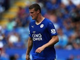 Robert Huth of Leicester City in action during the Barclays Premier League match between Leicester City and Sunderland at The King Power Stadium on August 8, 2015