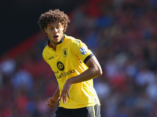 Rudy Gestede of Aston Villa during the Barclays Premier League match between Bournemouth and Aston Villa at the Vitality Stadium on August 8, 2015