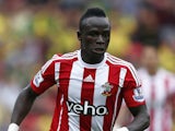 Southampton's Senegalese midfielder Sadio Mane runs with the ball during the English Premier League football match between Southampton and Norwich City at St Mary's Stadium in Southampton, southern England on August 30, 2015.