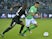 Nice's Ivorian midfielder Jean Michel Seri (L) vies with Saint-Etienne's French defender Kevin Malcuit during the French L1 football match between Saint-Etienne (ASSE) and Nice (OGCN) at Geoffroy Guichard Stadium in Saint-Etienne, central France, on Septe