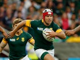 Schalk Brits of South Africa in action during the 2015 Rugby World Cup Pool B match between South Africa and Samoa at Villa Park on September 26, 2015