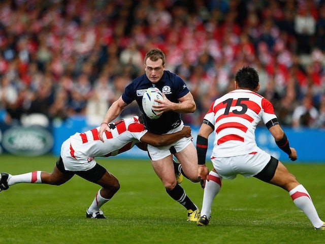 Stuart Hogg of Scotland during the Rugby World Cup game with Japan on September 23, 2015