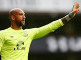 Tim Howard of Everton during the Barclays Premier League match between Tottenham Hotspur and Everton at White Hart Lane on August 29, 2015 in London, United Kingdom.