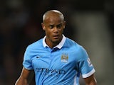 Vincent Kompany of Manchester City during the Barclays Premier League match between West Bromwich Albion and Manchester City at The Hawthorns on August 10, 2015