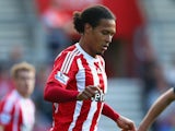 Virgil van Dijk of Southampton in action during the Barclays Premier League match between Southampton and Swansea City at St Mary's Stadium on September 26, 2015 in Southampton, United Kingdom.