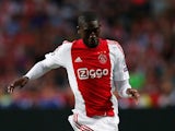 Yaya Sanogo of Ajax in action during the third qualifying round 2nd leg UEFA Champions League match between Ajax Amsterdam and SK Rapid Vienna held at Amsterdam ArenA on August 4, 2015