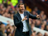 Tim Sherwood Manager of Aston Villa gestures during the Barclays Premier League match between Aston Villa and Stoke City at Villa Park on October 3, 2015