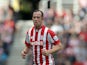 Charlie Adam of Stoke City during the Barclays Premier League match between Stoke City and West Bromwich Albion at Britannia Stadium on August 29, 2015