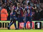 Yohan Cabaye (2nd R) of Crystal Palace celebrates scoring his team's second goal with his team mates during the Barclays Premier League match between Crystal Palace and West Bromwich Albion at Selhurst Park on October 3, 2015