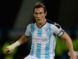 Dean Whitehead of Huddersfield Town during the Sky Bet Championship match between Huddersfield Town and Nottingham Forest at John Smiths Stadium on September 24, 2015 in Huddersfield, England. 