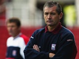 Portrait of George Burley, Ipswich Town Coach, during the Nationwide League Divison One match between Stoke City and Ipswich Town at the Britannia Stadium, Stoke in England on September 22, 2002