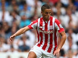 Ibrahim Afellay of Stoke City in action during the Barclays Premier League match between Tottenham Hotspur and Stoke City on August 15, 2015