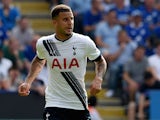 Kyle Walker of Tottenham during the Barclays Premier League match between Leicester City and Tottenham Hotspur at the King Power Stadium on August 22, 2015 in Leicester, United Kingdom.