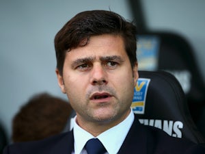Mauricio Pochettino manager of Tottenham Hotspur looks on ahead of the Barclays Premier League match between Swansea City and Tottenham Hotspur at Emirates Stadium on October 4, 2015 in Swansea, Wales. 
