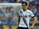 Ryan Mason of Tottenham during the Barclays Premier League match between Leicester City and Tottenham Hotspur at the King Power Stadium on August 22, 2015 in Leicester, United Kingdom.
