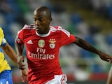Benfica's Brazilian forward Victor Andrade during the Portuguese league football match FC Arouca vs SL Benfica at the Municipal de Arouca stadium in Aveiro on August 23, 2015